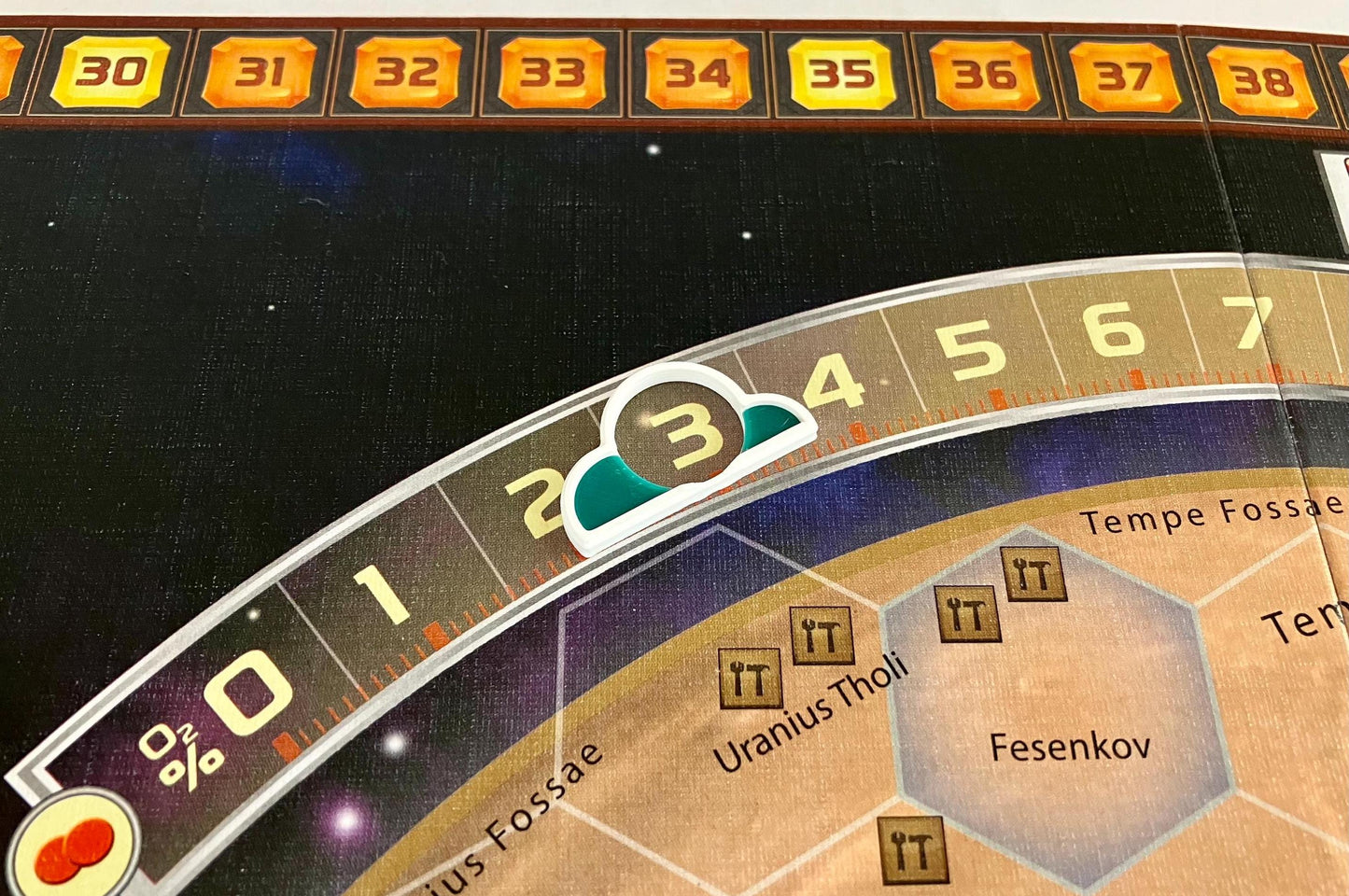 Terraforming Mars Oxygen and Temperature Markers