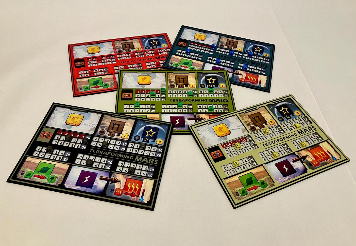 Terraforming Mars 3D Player Boards - Light style