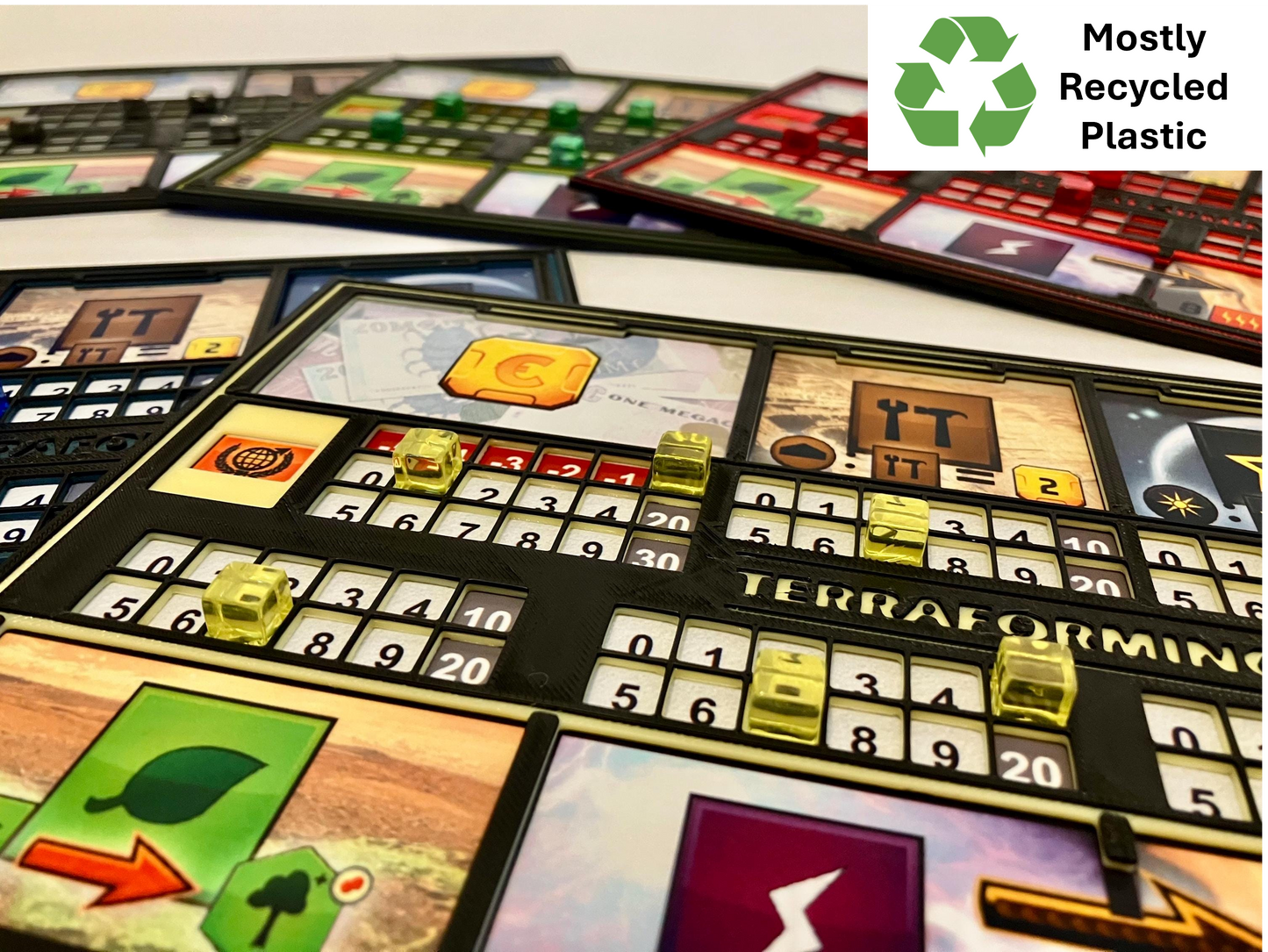 Terraforming Mars 3D Player Boards - Dark Style
