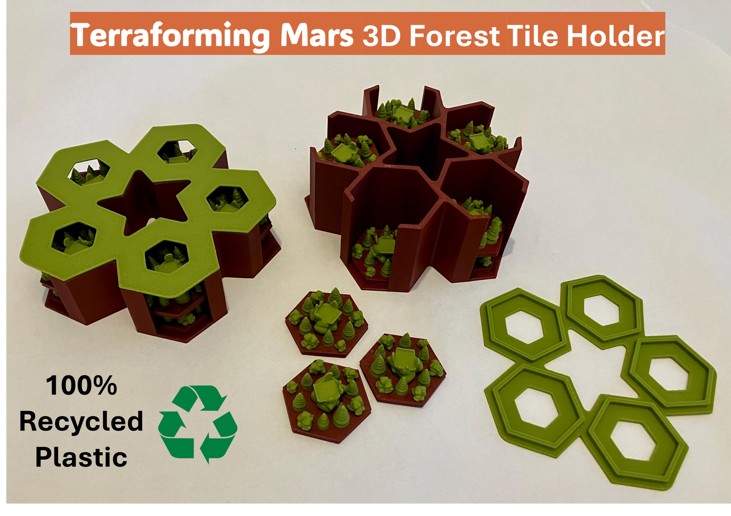 Terraforming Mars 3D Forest Tile Holders (set of 2)