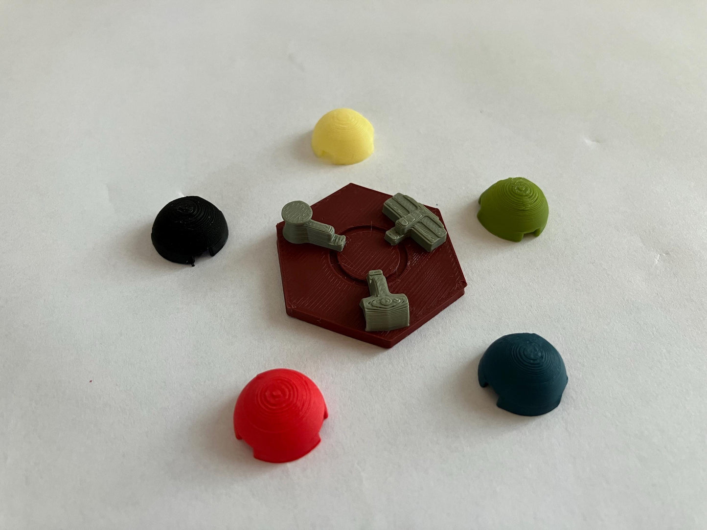 Terraforming Mars City Tiles x15 with Colour Domes