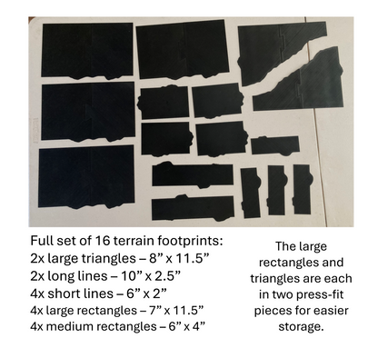 11th Edition Terrain Footprints for Warhammer 40k
