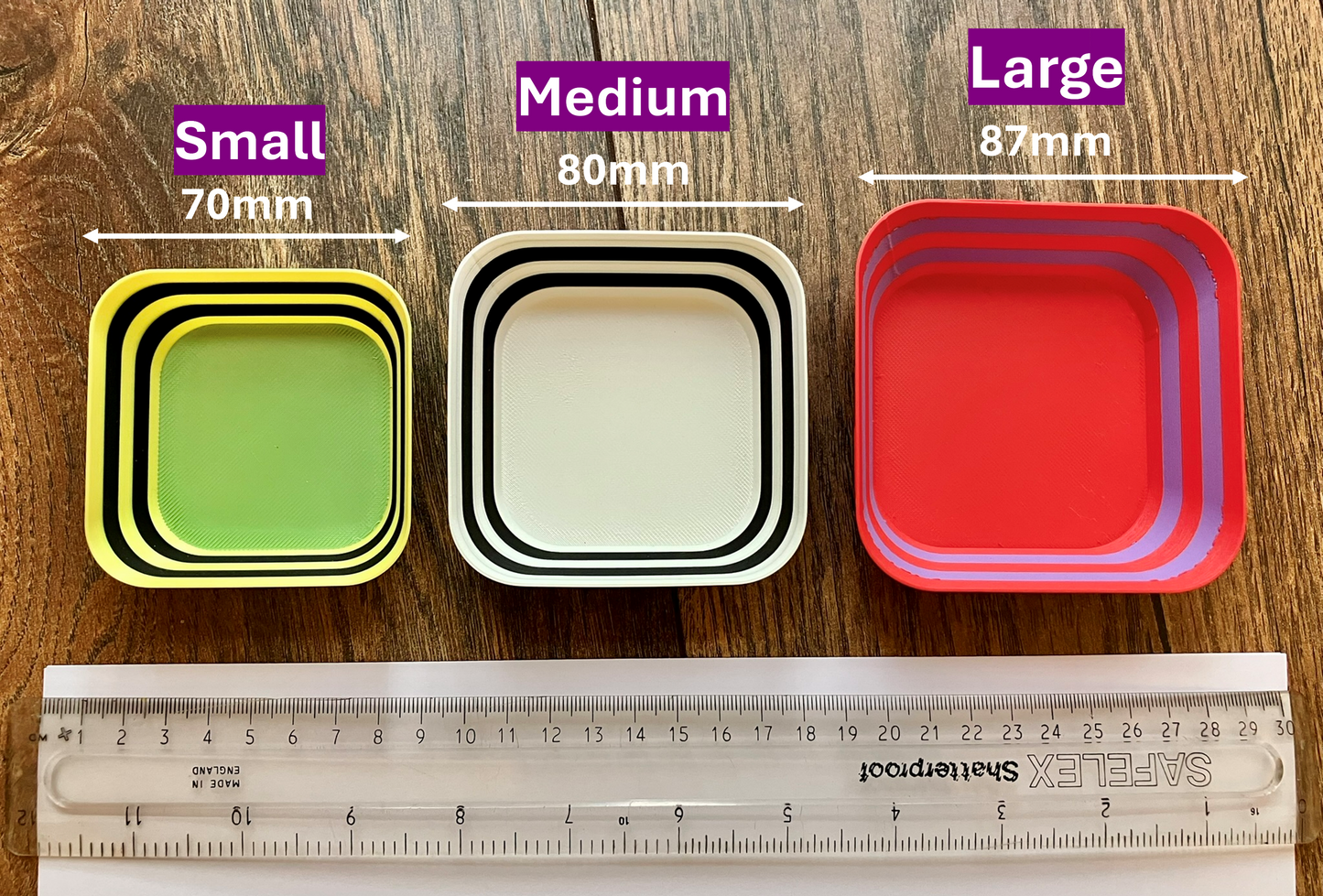 Striped Stackable Token Trays